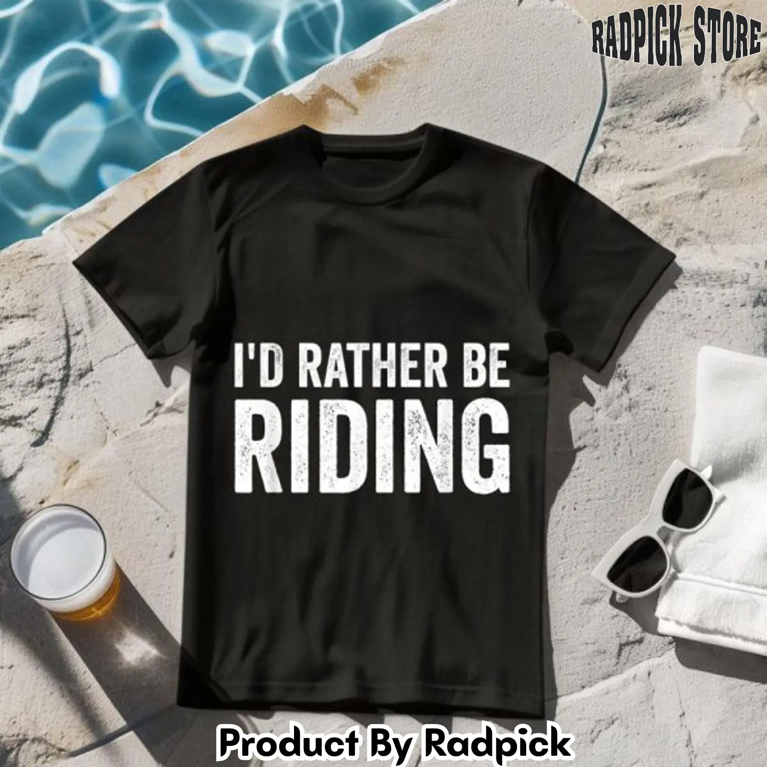 Id rather be riding horse tshirt rp2625127